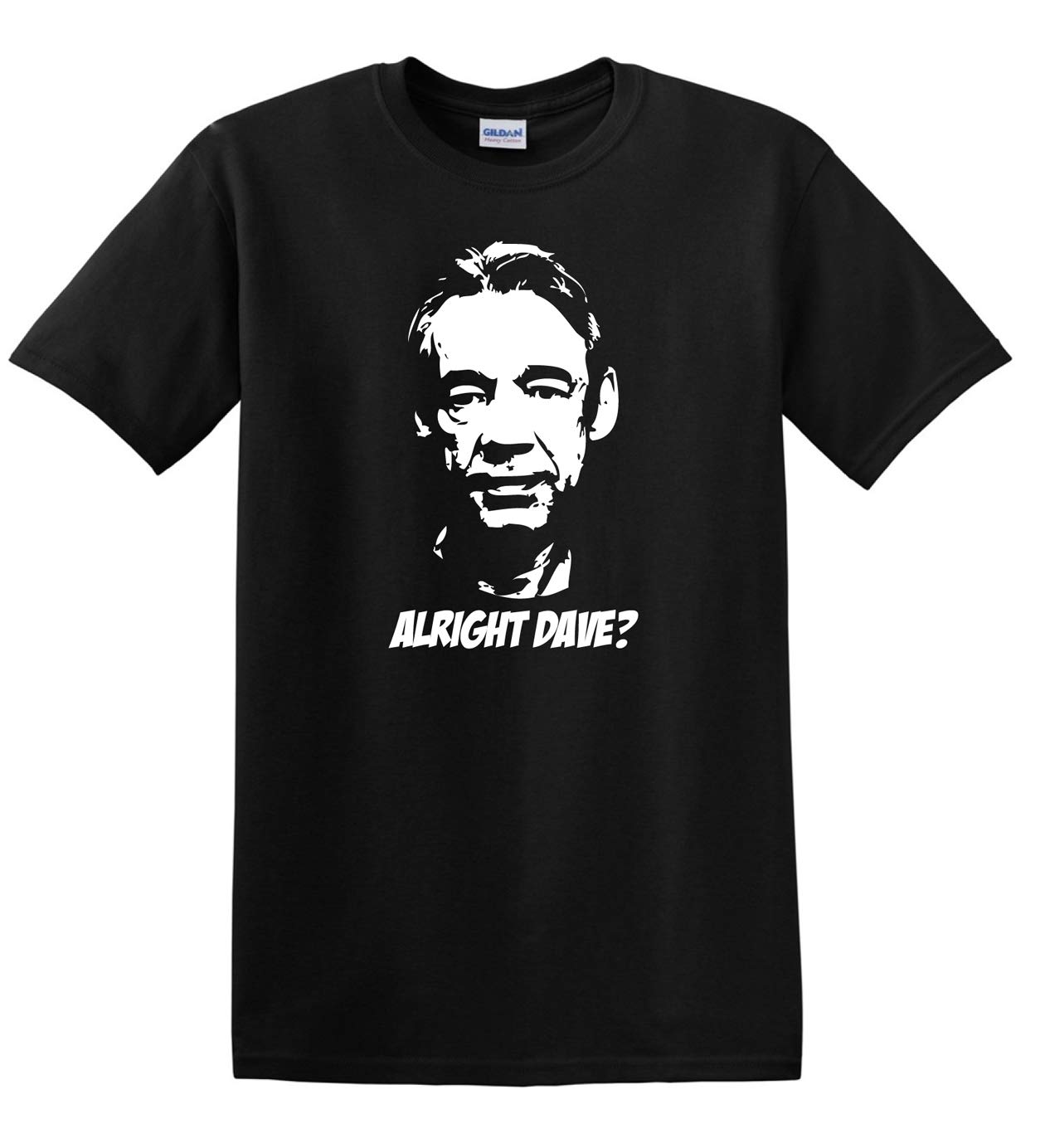 Revolutionary Tees Men's Black Trigger Alright Dave? Only Fools And Horses Cult Tv Heavy Cotton T-Shirt