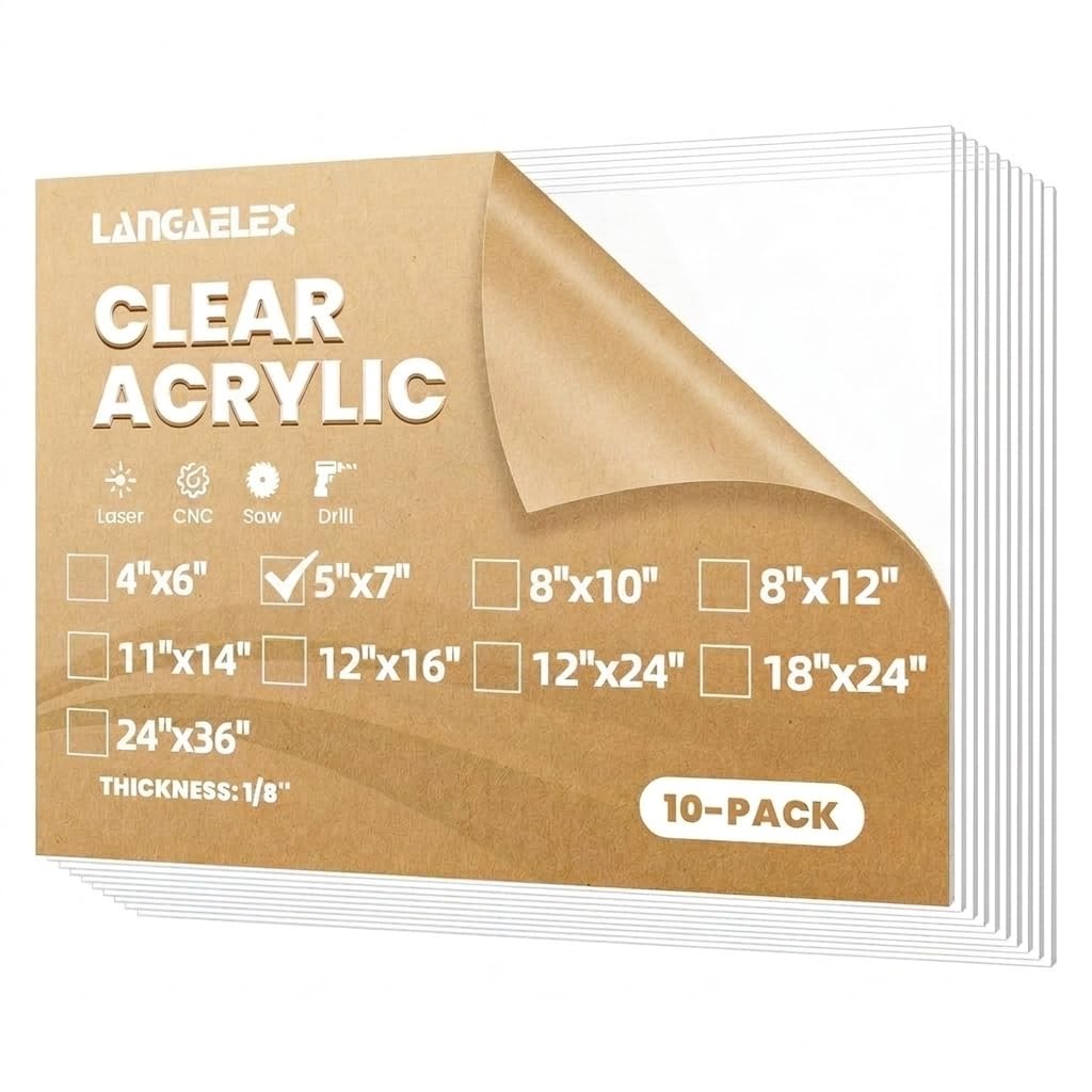 Clear Plexiglass Sheets - 2 Pack 12x24" -10 Clear Plexiglass Sheets - 2 Pack 12x24" -10