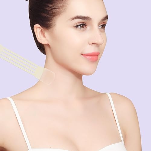 Miniatura 4 de Adhesivos de levantamiento de cuello, 20 cintas de repuesto para mejorar la flacidez de la piel, cinta de elevación de cuello para ocultar la doble