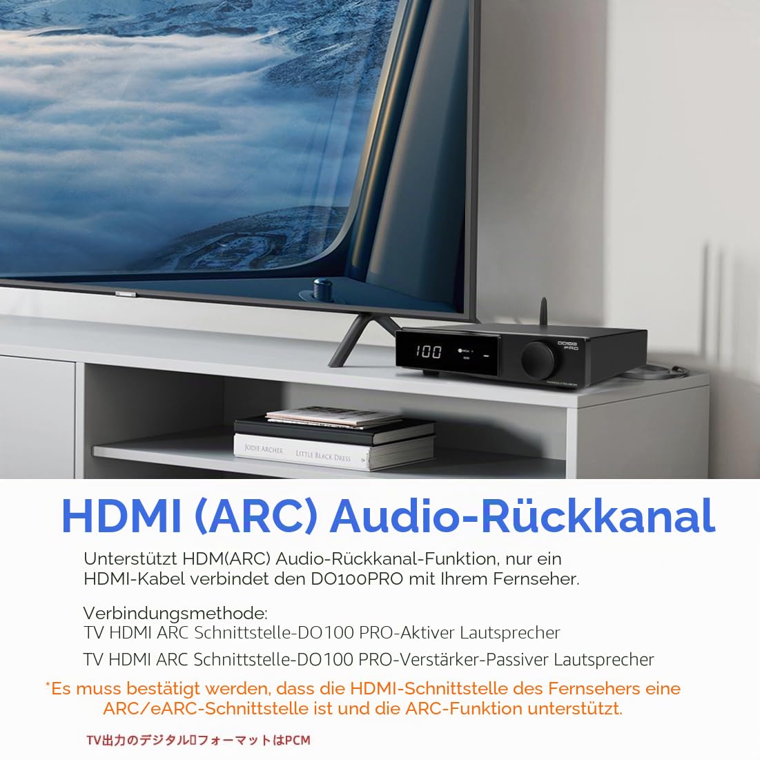 SMSL DO100 PRO 2xES9039Q2M Balanced DAC, XMOS XU316 PCM768kHz DSD512 HiFi USB C Decoder, USB/BT5.1 LDAC/Opt/Koax/HDMI ARC zu RCA/XLR Ausgang Gaming DAC für PC/PS5/Switch/HDTV/CD Player