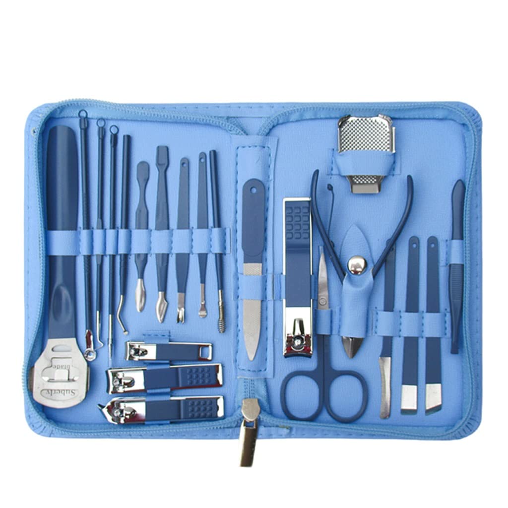 Juego de cortaúñas para manicura, cortaúñas, Cortador de uñas, Cuidado, pedicura, alicates para Piel Muerta, Herramientas con Estuche