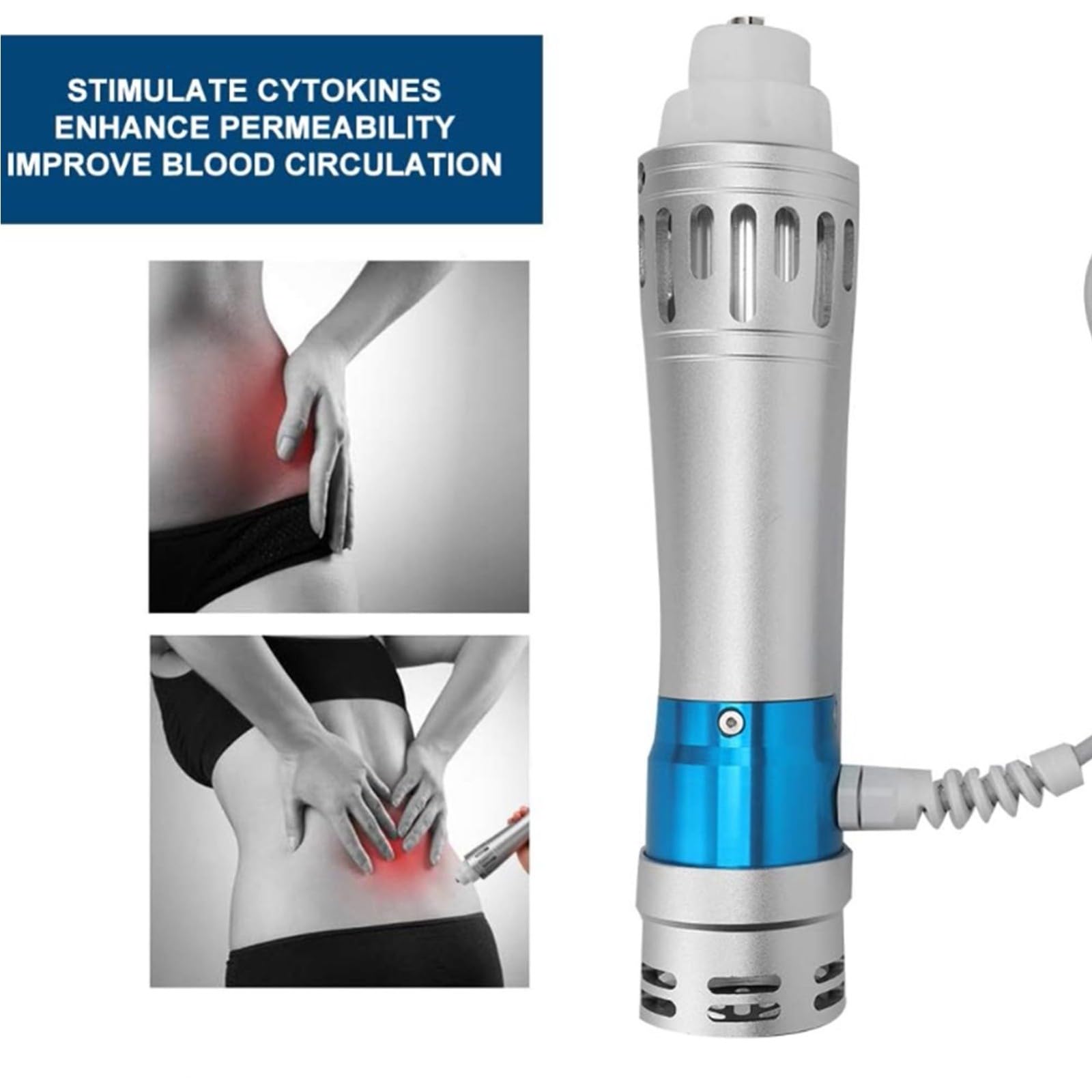 Pistola De Masaje Muscular, ED Máquina Electromagnética De Ondas De Choque Extracorpóreas Masajeador De Músculos Profundos Profesional Para Dolor De Rigidez Muscular Dolorosa