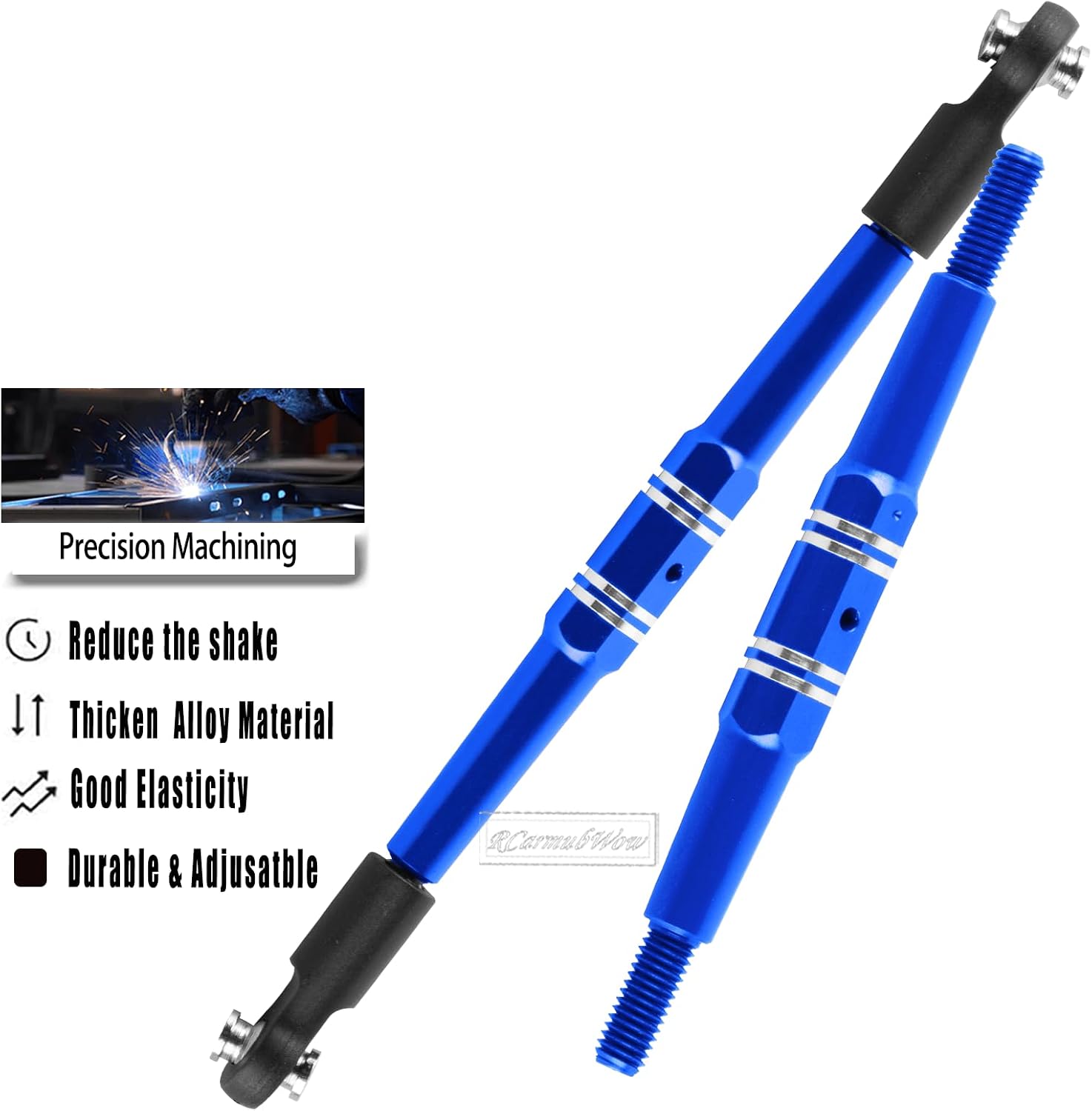 RC Turnbuckles Camber Links Upgrades Part for 1/10 Outcast/Kraton 4x4 4S V2 BLX,Alloy Aluminium Links Steering Linkage Turnbuckles Tie Rods Linkage Set,Navy Blue