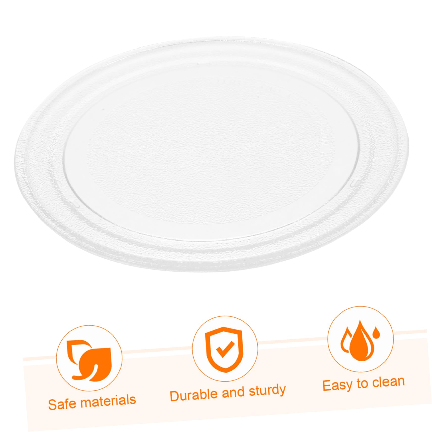 Plato Giratorio para Uso Prolongado Resistente y Fácil de Limpiar de Vidrio Blanco Diseño Delicado para Microondas en Cocina