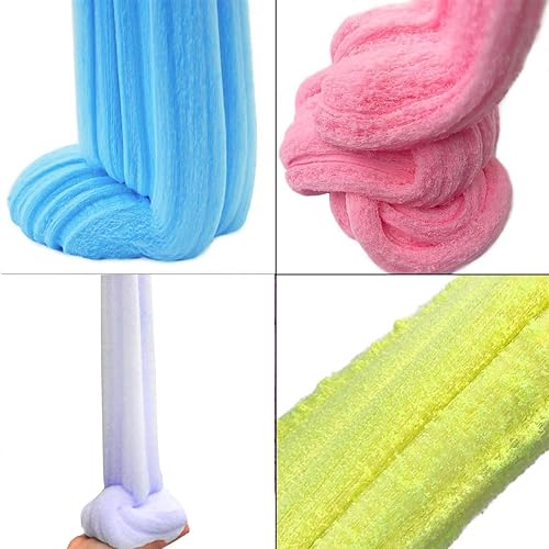 Miniatura 4 de Paquete de 5 paquetes de limo de nube de doble color con menta, limón, café, panda, melocotón, juguete para aliviar el estrés, súper suave y