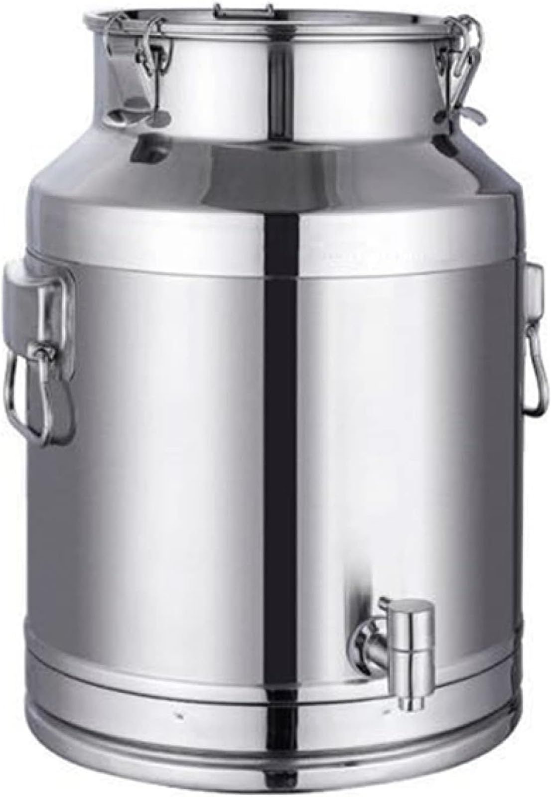 QHQQXN Lata de Leche de Acero Inoxidable de 8 litros – Recipiente Apto para Uso alimentario con Tapa sellada y Grifo – Jarra Multiusos para Agua, Vino, Aceite, té – Ideal para Cocina y Granja