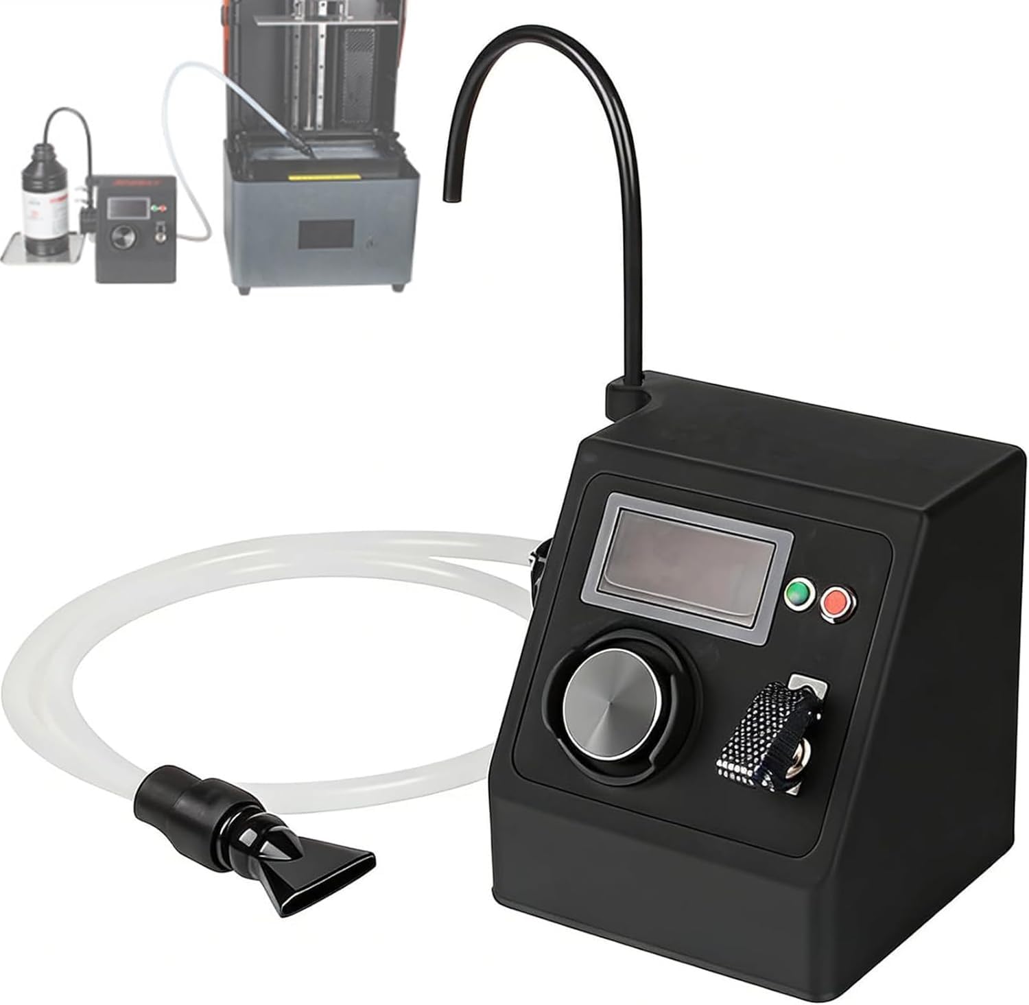 XNXYSMKJ 3D Printer Resin Transfer Pump, Electric Resin Recycle Tool With Digital Display, 360° Swivel Suction Nozzle, Adjustable Speed, For Photosensitive