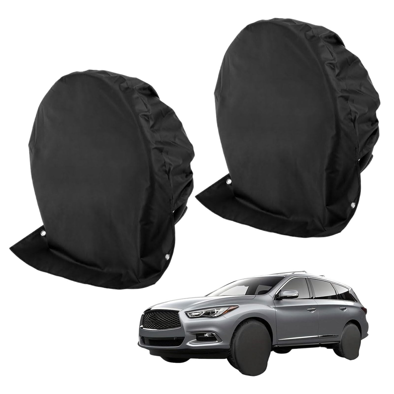 2 Pezzi Auto Ruota Copertura,Borsa Per Pneumatici Da 30 X 32 Pollici,Copertura Della Ruota Di Scorta,Copertura Per Pneumatici,Borsa Pneumatici Auto,Copri Gomme,Nero, Copertura Impermeabile