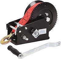 Vista 1 de Cabrestante de mano resistente de 3500 libras de capacidad, cabrestante de mano con correa de poliéster de 33 pies, relación 4:1/8:1, correa