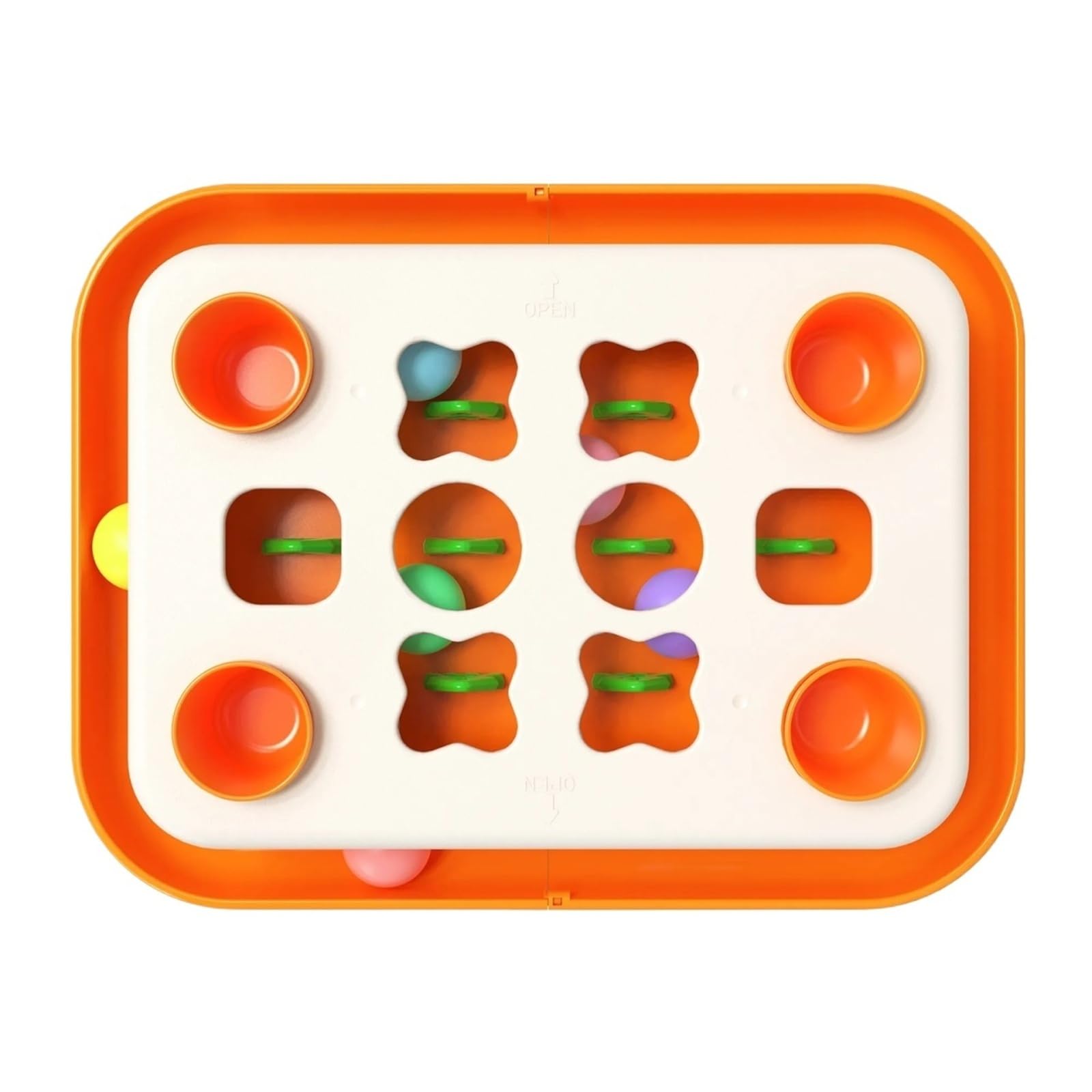Dispensador de comida lenta Cat Puzzle Nivel 2, divertido juguete alimentador con bolas, estimulación mental, juego interactivo