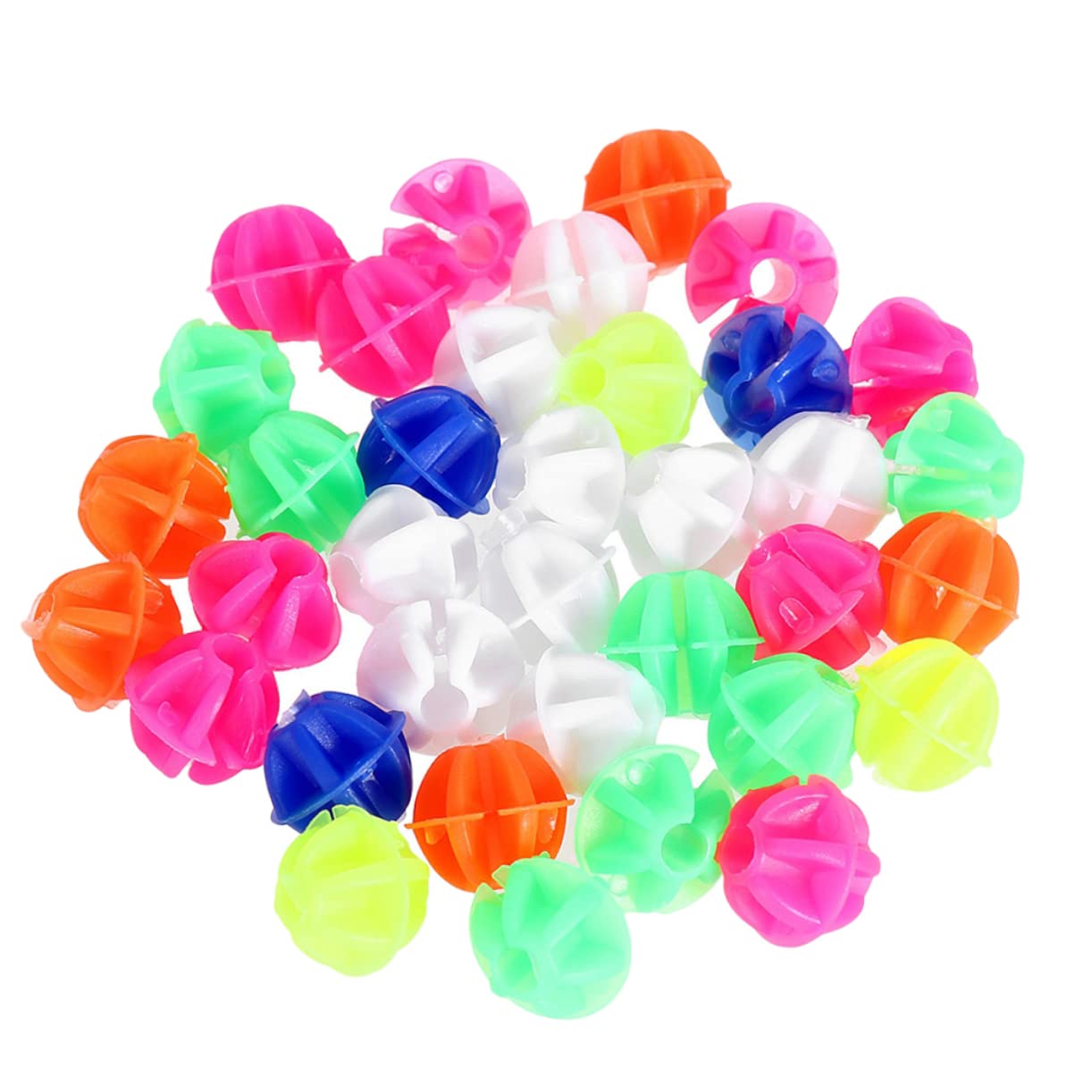 BESTonZON 108Pcs Beads Plastic Clip Decorations for Bicycles Bright Mix Color Beads for Standard Bike Spokes Easy Installation and Attractive Bike