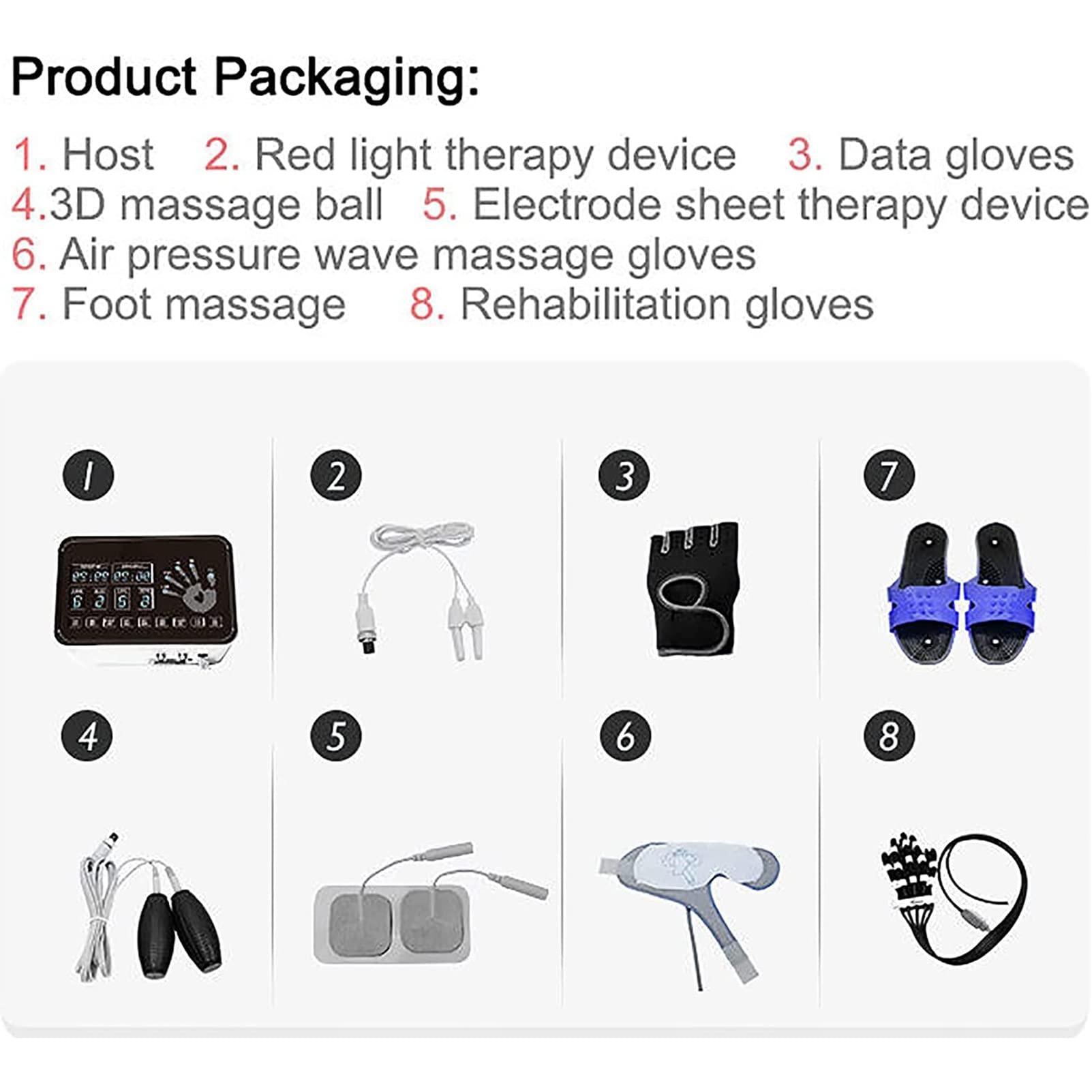 Ejercicio De Extensión De Dedos, Equipo De Guantes De Robot De Rehabilitación De Función De Mano Potente, para Entrenamiento De Dedos De Contractura De Flexión, para Alivio a Largo Plazo
