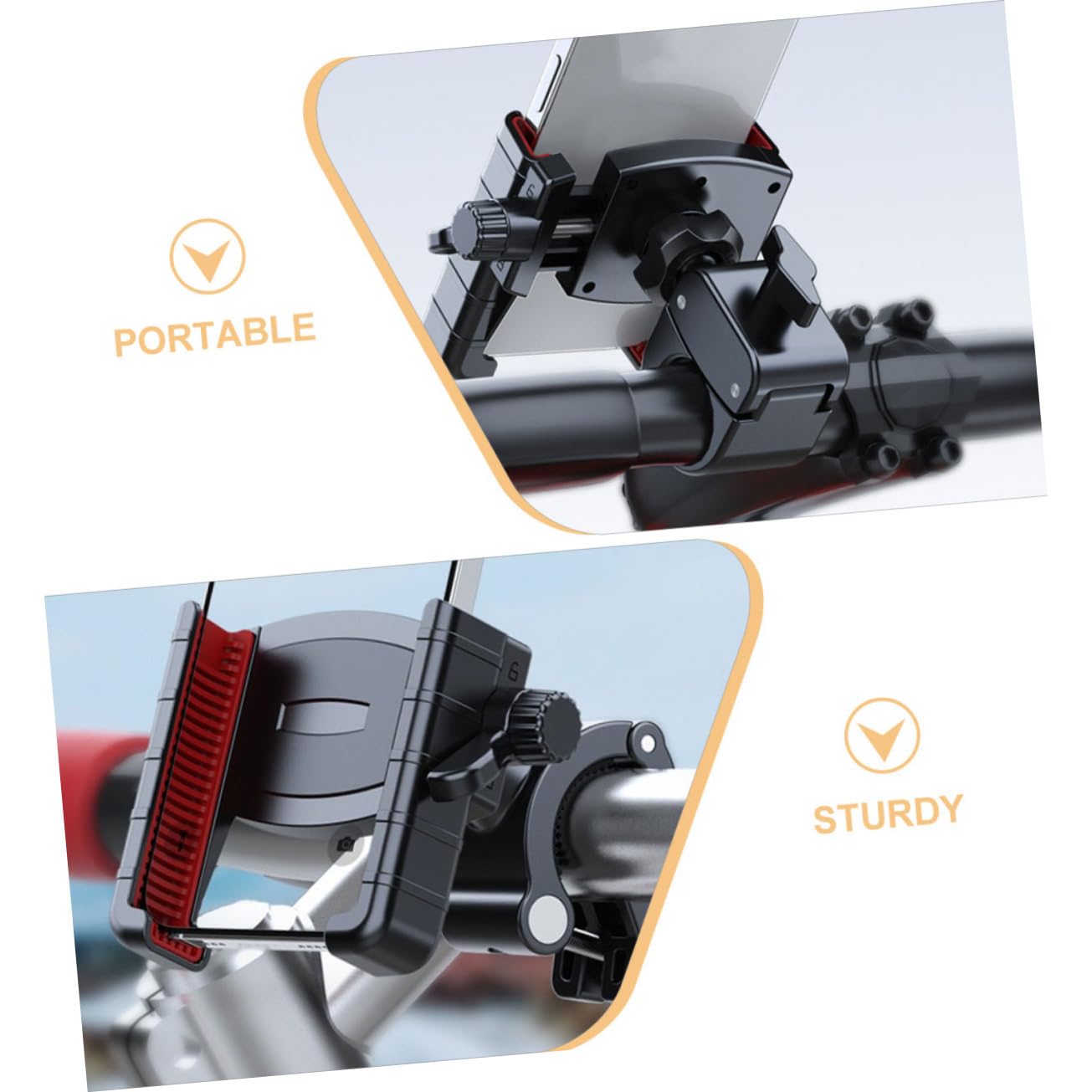 PLAFOPE Supporto Per Telefono Da Bicicletta Base Porta Telefono Supporto Ammortizzante Accessorio Compatibile Riduce Urti e Vibrazioni Per Guida Stabile