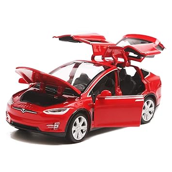 Buy 1 32 Diecast Model Cars Tesla Toy Cars Model X 90 Alloy Pull Back Toy Car With Sound Light Online At Low Prices In India Amazon In