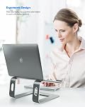 Nulaxy Support pour ordinateur portable, support pour ordinateur de refroidissement ergonomique en aluminium, Riser d'ordinateur portable amovible, support Protable Notebook Stand Compatible avec MacBook Air Pro, Dell XPS, Lenovo Plus 10-15.6" Ordinateurs portables