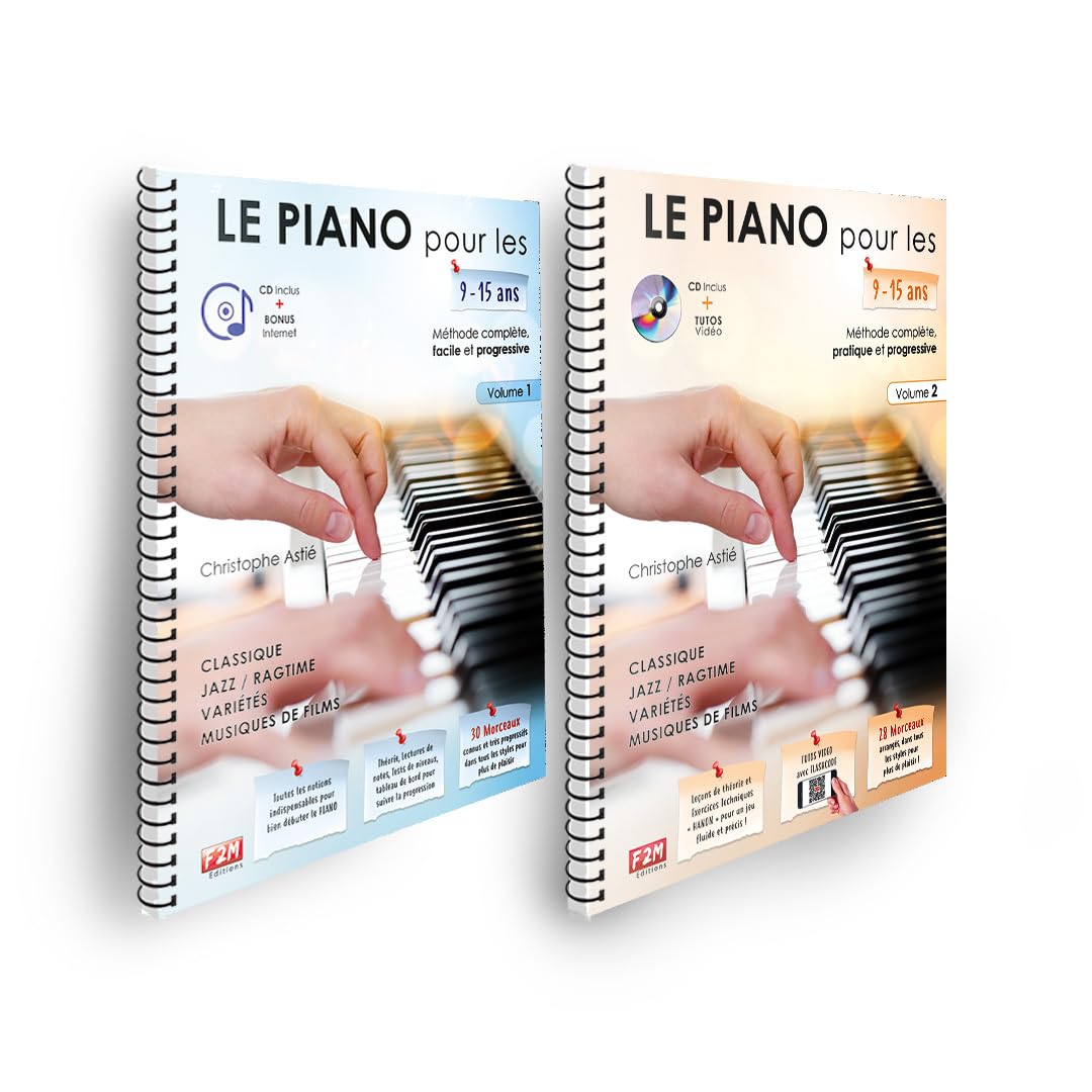 Offre duo - le piano pour les 9/15 ans - vol 1 + vol 2