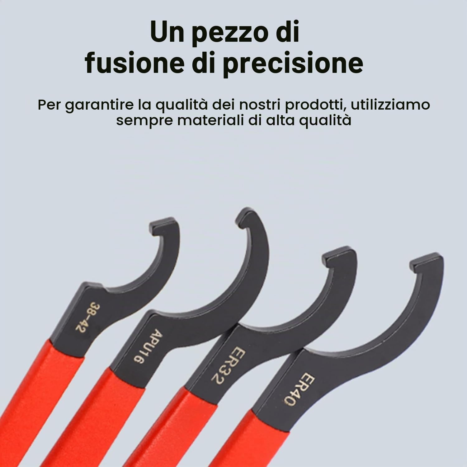 C Gancio Chiave Chiave, 4 PZ Regolabile C Gancio Chiave,Chiave a Gancio Regolabile,Strumento di Rimozione Della Chiave a Filetto per Sospensioni,Attrezzo per ammortizzatori con Impugnatura Antiscivolo
