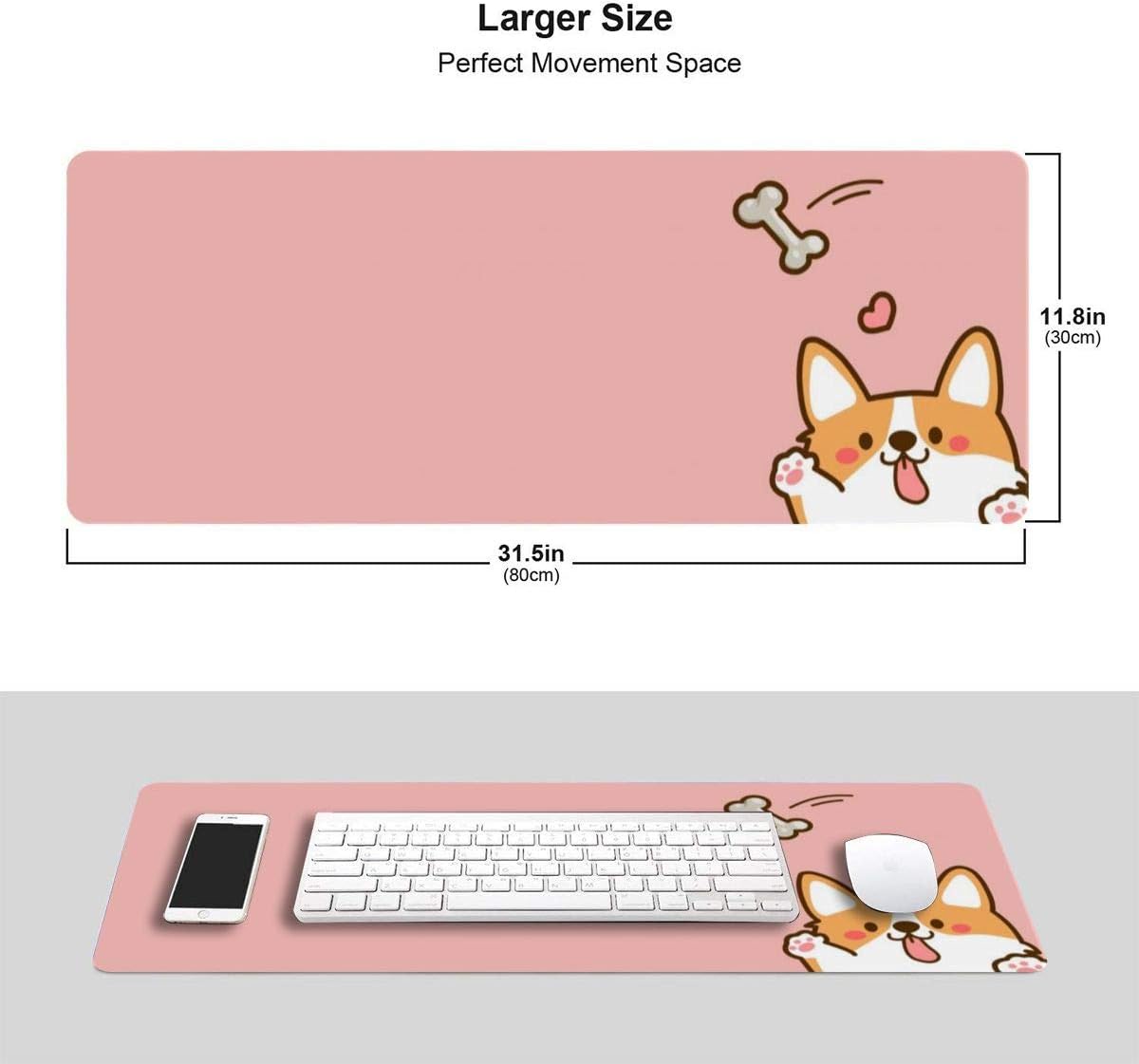 70% Off Discount Waldeal Cartoon Corgi with Bone Print Extra Large Gaming Mouse Pad for Computer, 300mm X 800mm X 3mm Buy 2 get 3 Waldeal Cartoon Corgi with Bone Print Extra Large Gaming Mouse Pad for Computer, 300mm X 800mm X 3mm