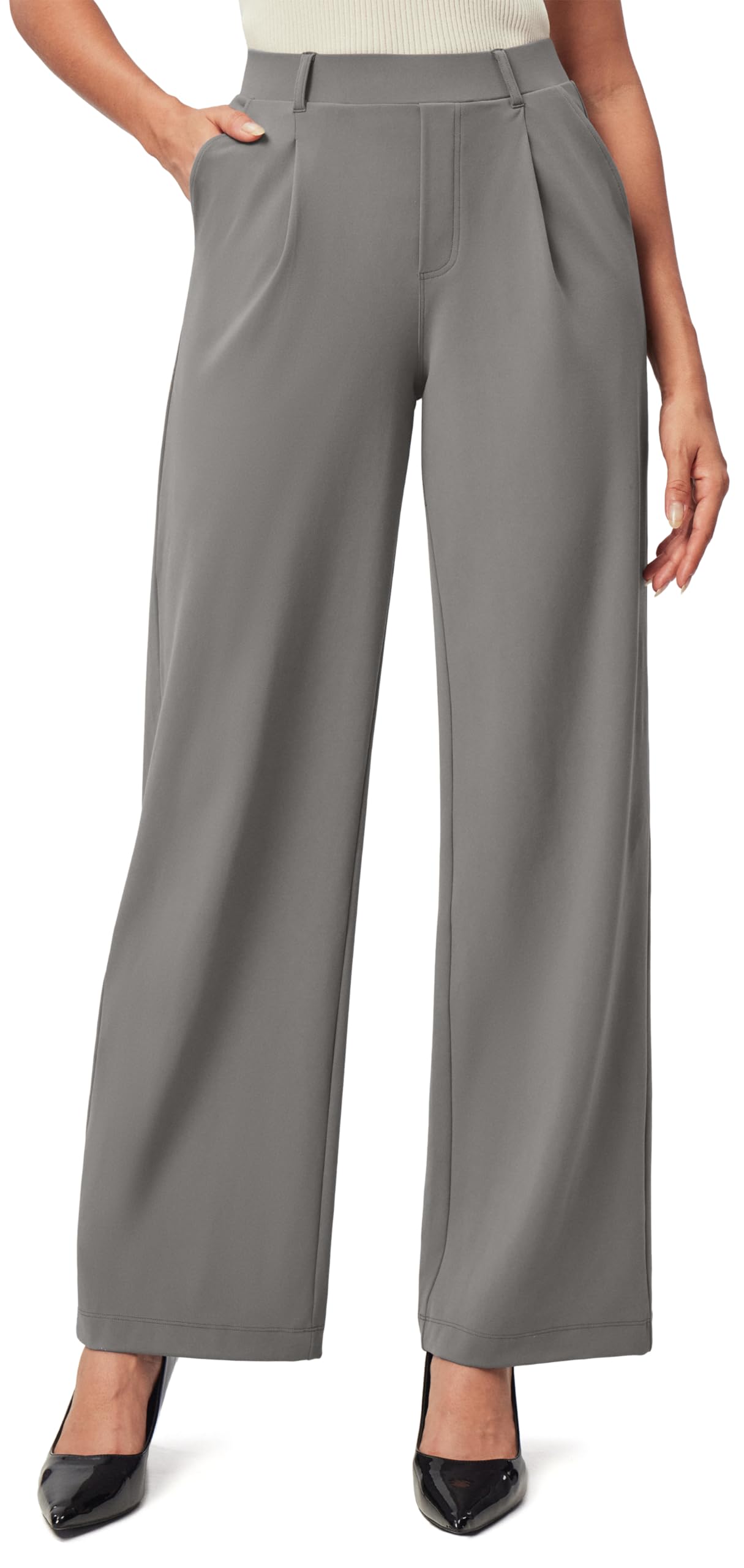 IUGA Dress Pants Women Stretchy Wide Leg Work Pants Business Casual Outfits