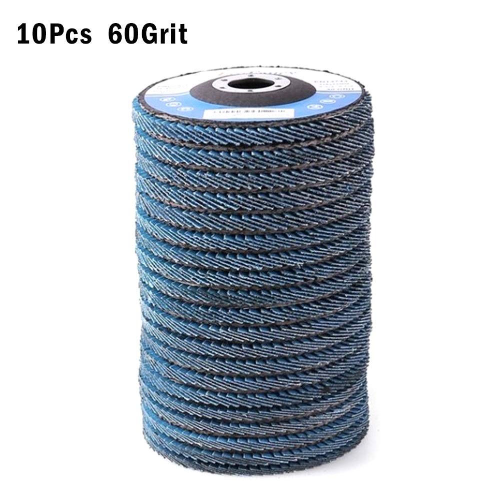 10 Sztuk Profesjonalne Tarcze Listkowe 115 Mm 4,5 Tarcze Szlifierskie Ściernice Ostrza Do Szlifierki Kątowej/10Pcs 60Grit