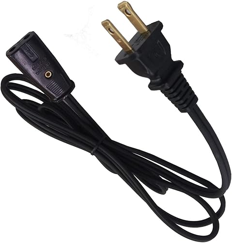Miniatura 3 de Cable de alimentación de 6 pies y 2 pines y 1/2 pulgada para percoladores Farberware & Presto de súper velocidad, se adapta a muchas ollas