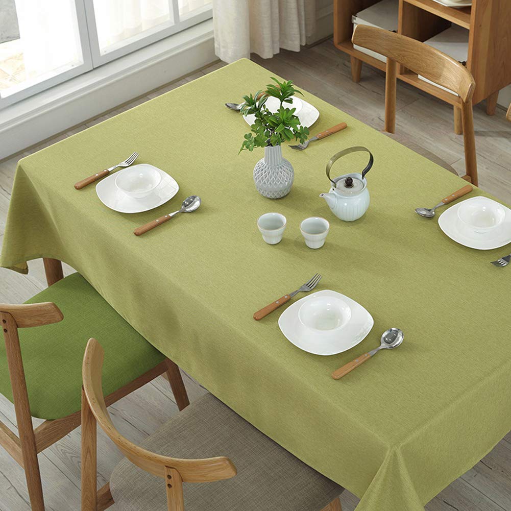 Nappe de table carré rectangulaire anti-rayures en tissu lin - 8