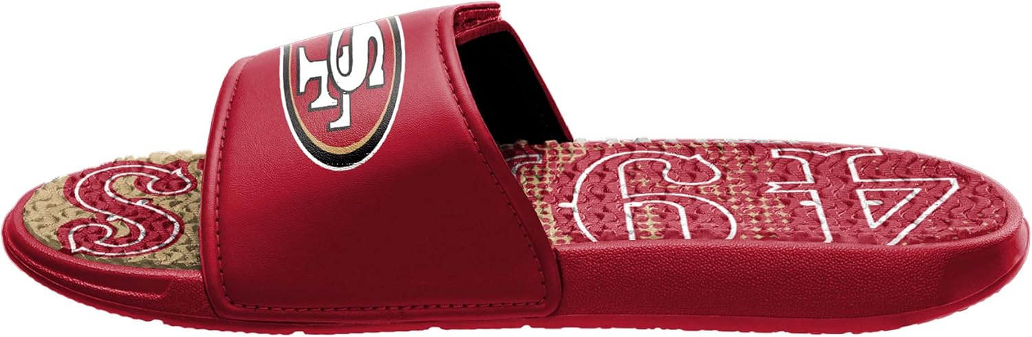 FOCO Mens NFL Team Logo Sport Shower Gel Slide Flip Flop Sandals : Sports & Outdoors