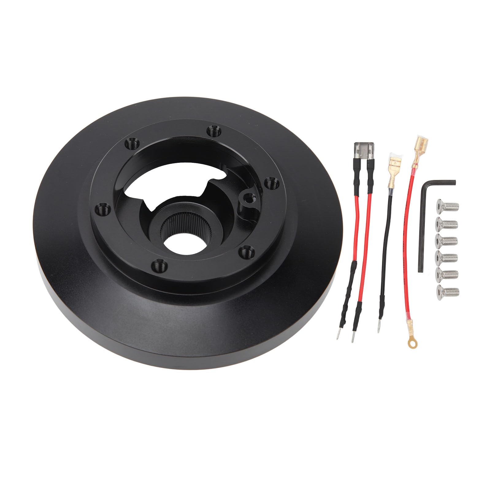 Auto-Lenkrad-Adapter-Set, Lenkrad-6-Loch-Nabenadapter, Universelles Kurzes Naben-Adapter-Set für M3 Z3 318 325 E39 840i 850i, Schwarz