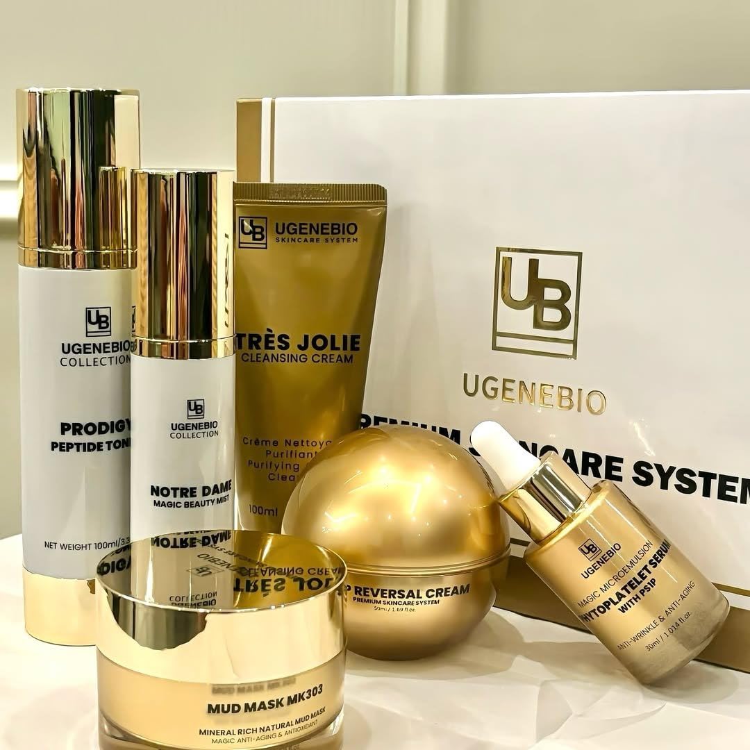 Premium Skincare System – 6-in-1 Complete K-Beauty Set with Cleansing Cream, Mud Mask, Serum, Reversal Cream, Peptide Toner & Beauty Mist - Image 4