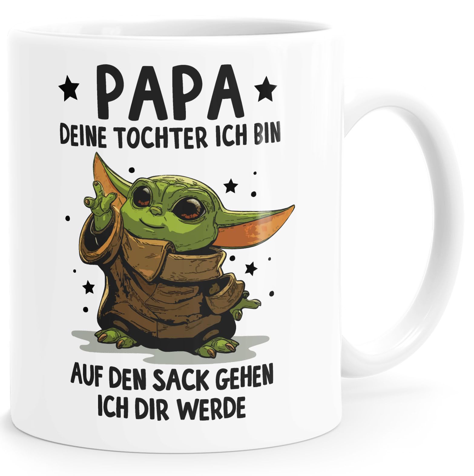 MoonWorks Kaffee-Tasse Papa Sprüche Geschenk Vatertag Lustig Motiv Baby- mit Spruch Weiss standard