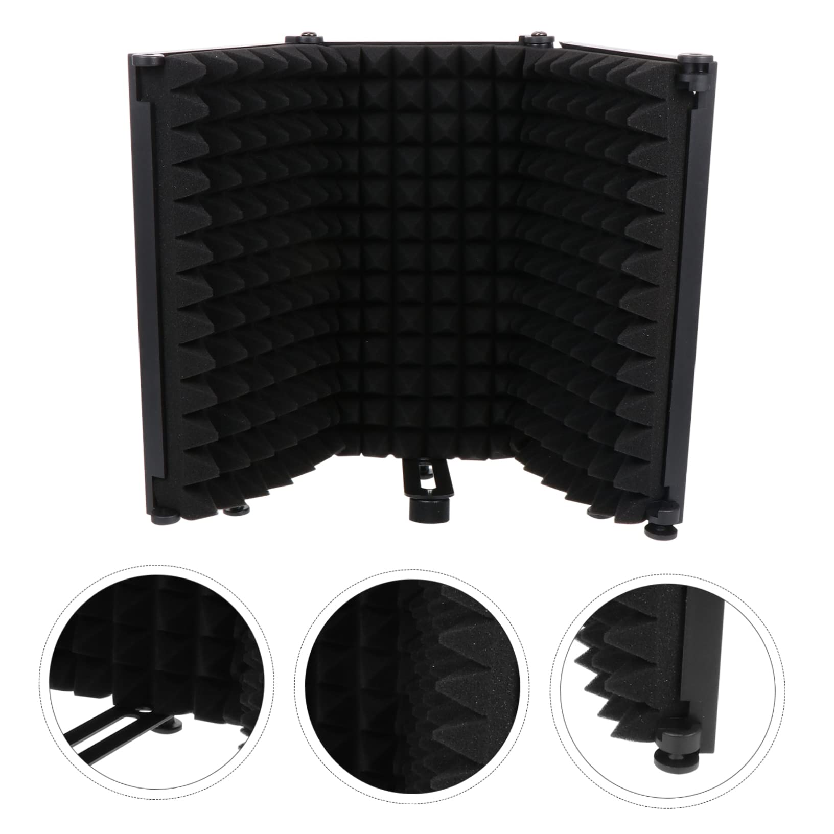 TOYANDONA 1stk Mikrofon-windschutz Mikrofonzubehör Mikrofonfilter Lärmschutzabdeckung Pfeifenvogelspielzeug Mikrofon-pop-filter Schallabsorbierend Stimmschild Aluminiumlegierung Black