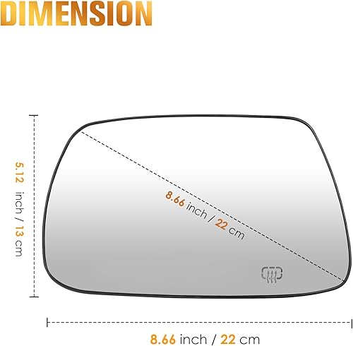 Miniatura 4 de Espejo calefactable para el lado izquierdo del conductor para Jeep Grand Cherokee 2005 2006 2007 2008 2009 2010 repuesto para 5142875AA