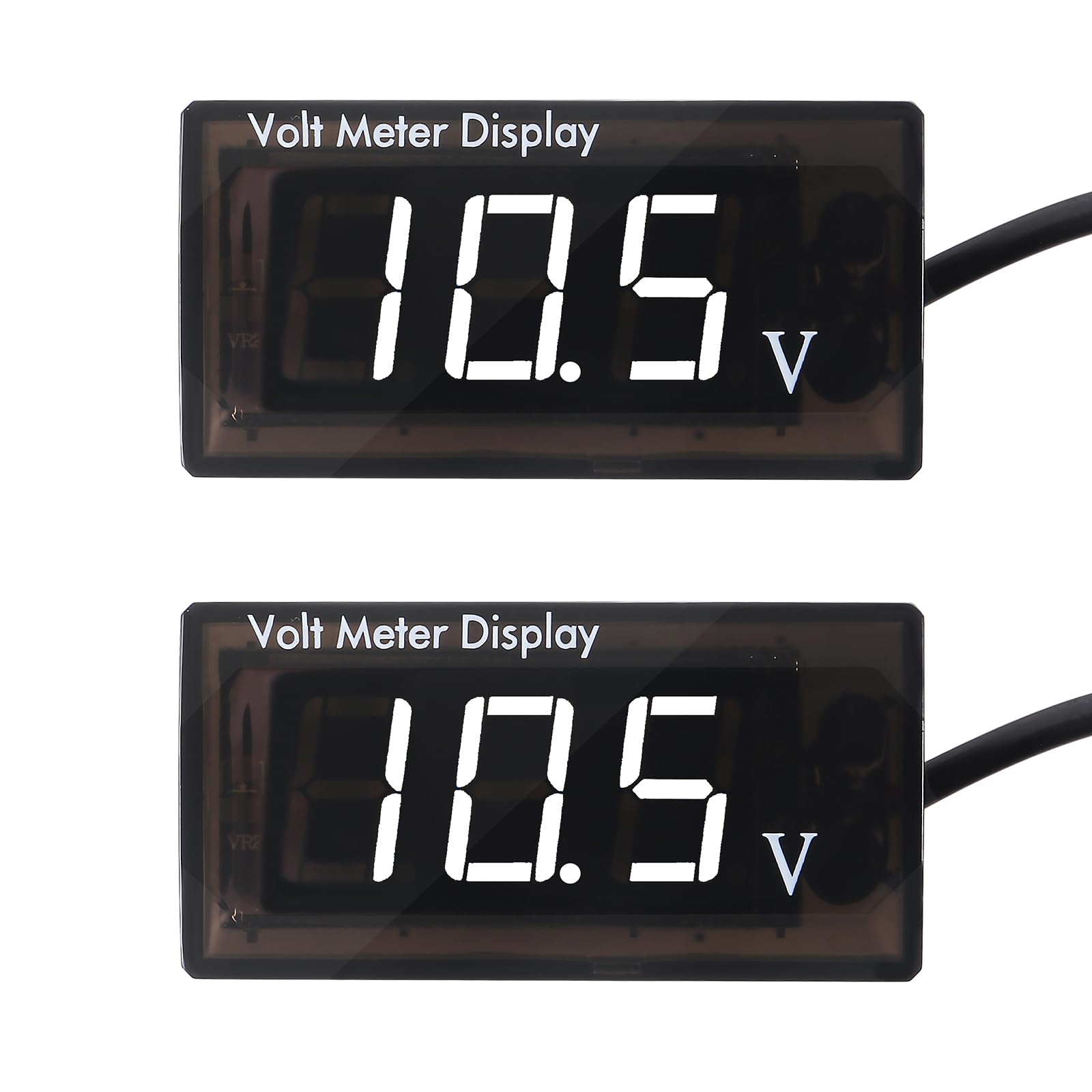Photo 1 of 1Pc DC 12V Car Digital Voltmeter Gauge LED Display DC 5-28V Voltage Mete Waterproof Voltage Display Voltmeter Gauge Meter Power Energy LED Volt Meter for Car Motorcycle (White)