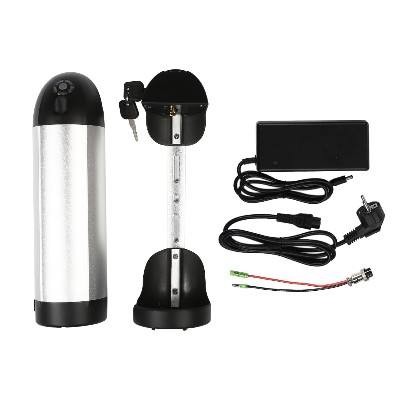Batterie pour vélo électrique 36 V 11,6 Ah avec support et chargeur compatible avec moteur 36 V 250 W 500 W
