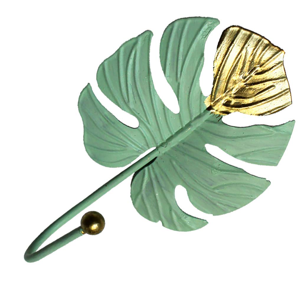 WOVEBIUS Mini Hanging Wall Hook Clothes Key Hat Coat Metal Hanger Home Decorative Organizer,D,Green,Green D