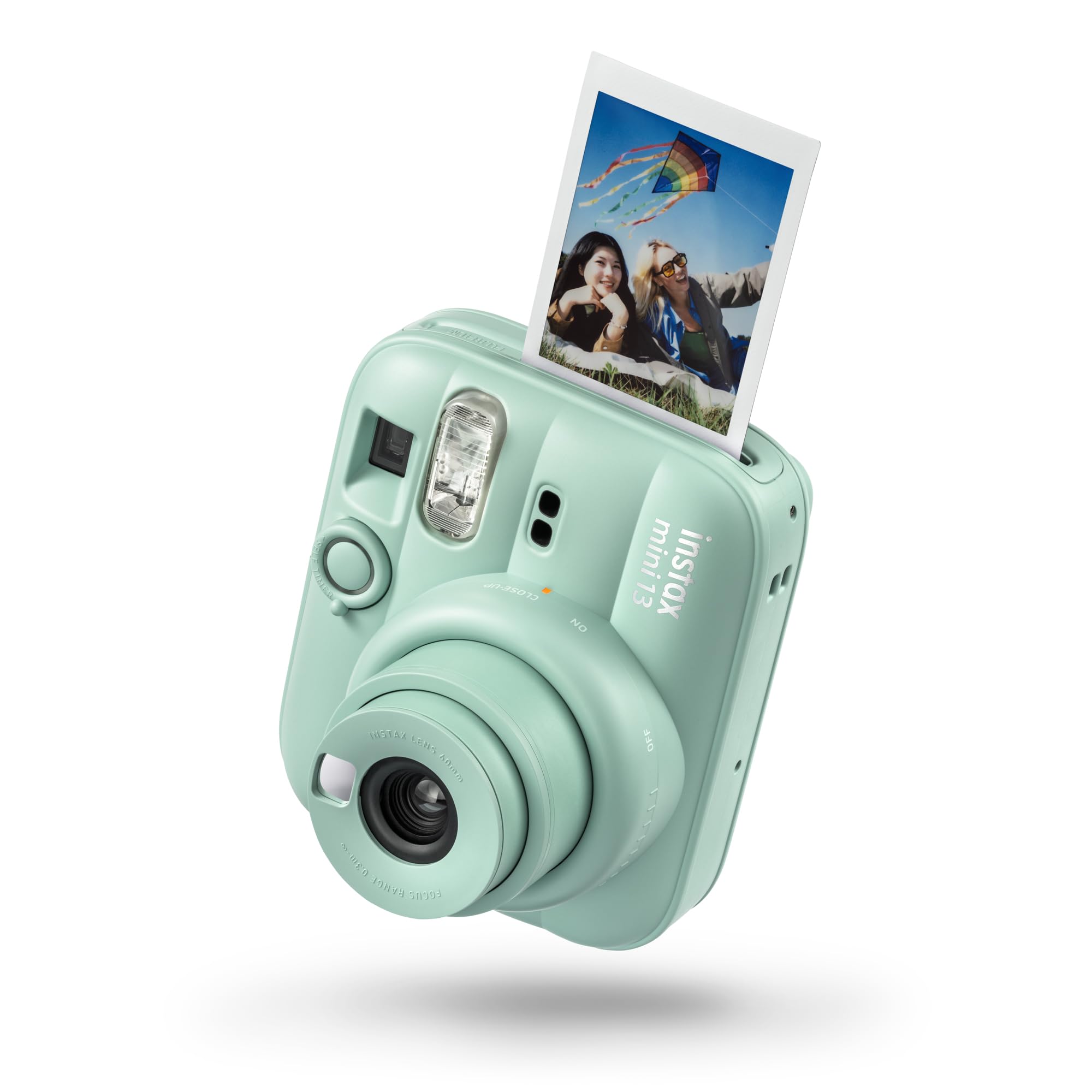 instax mini 13 fotocamera istantanea con flash integrato, specchio selfie, modalità close-up, autoscatto, Lagoon Green