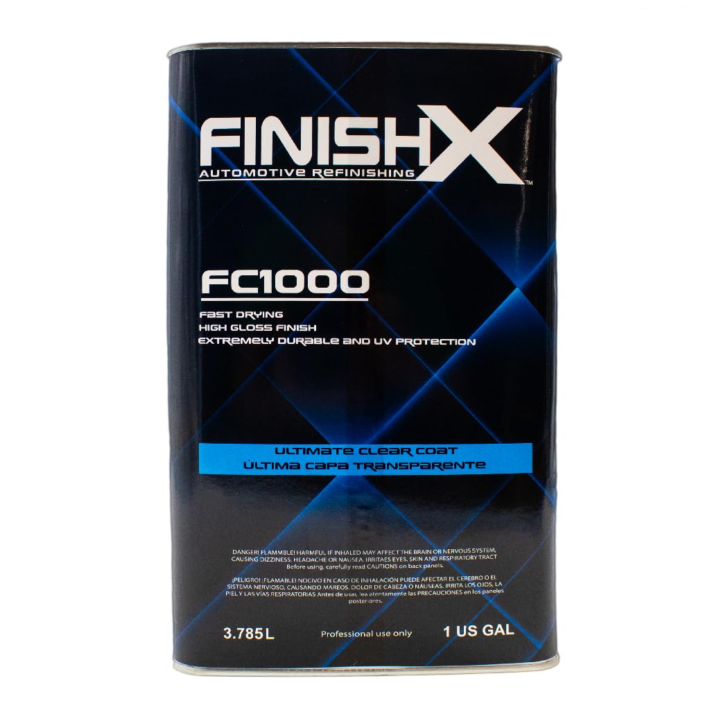 FinishX Automotive Refinishing Ultimate Clear Coat (FC1000-1 Gallon) 4:1 Kit with Fast Activator/Hardener (FH1010-1 quart)
