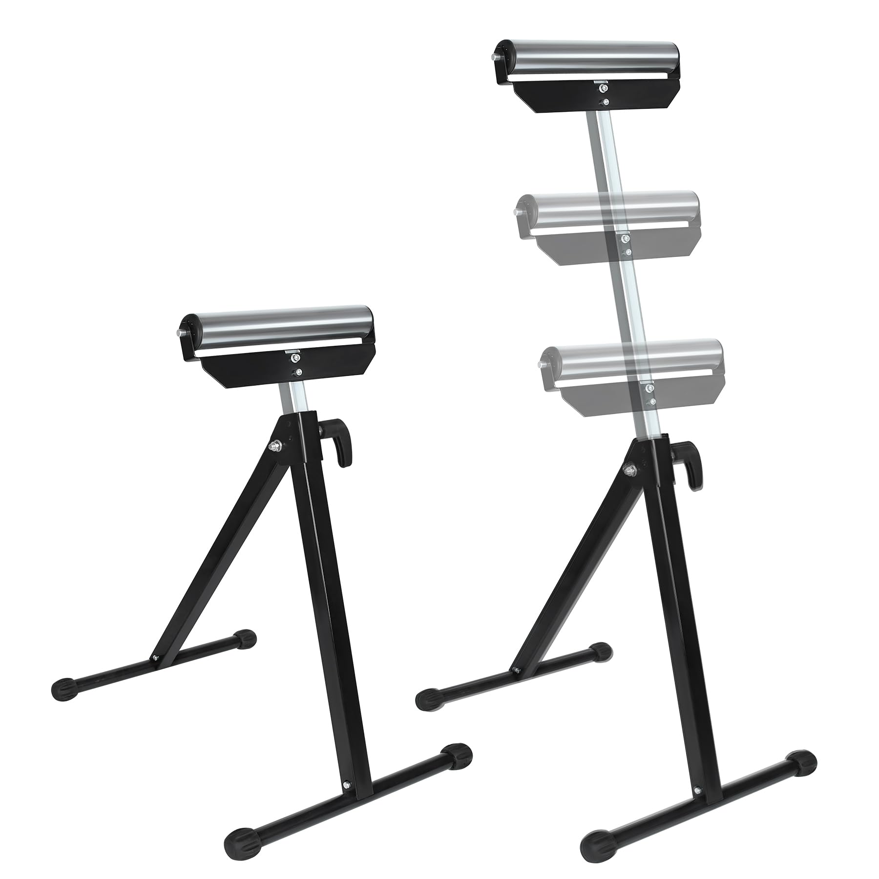 SUBTLETY 68 – 108 cm, altura regulable, juego de 2 soportes plegables con patas antideslizantes, soporte de apoyo, caballete de soporte de hasta 60 kg, banco de trabajo, caballete para trabajar madera