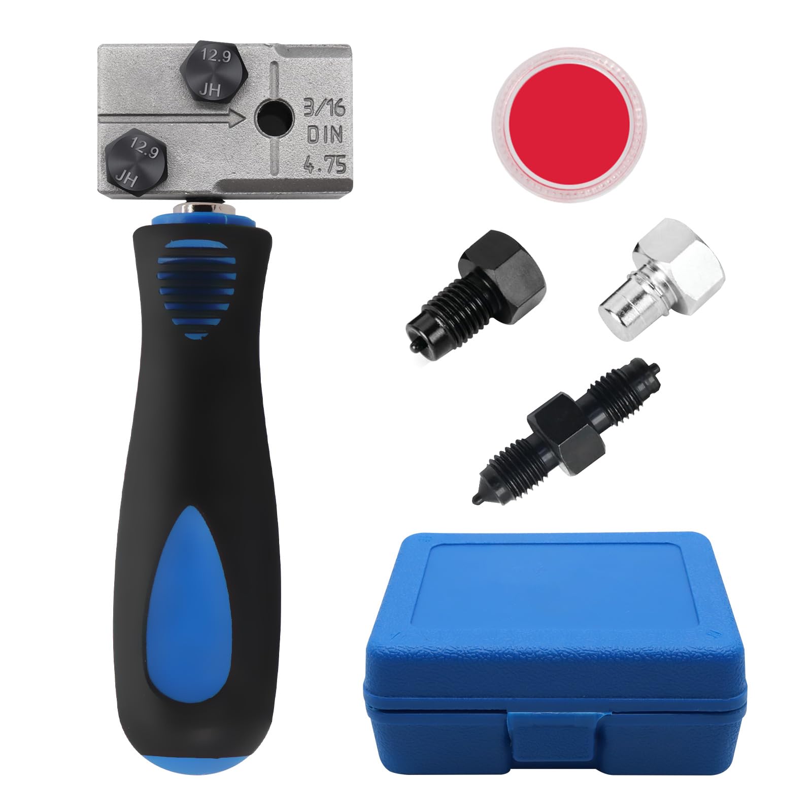 Set di utensili per bordatura doppia tubi freni 3/16" - Attrezzo bordatura DIN per tubi rame, nichel, acciaio