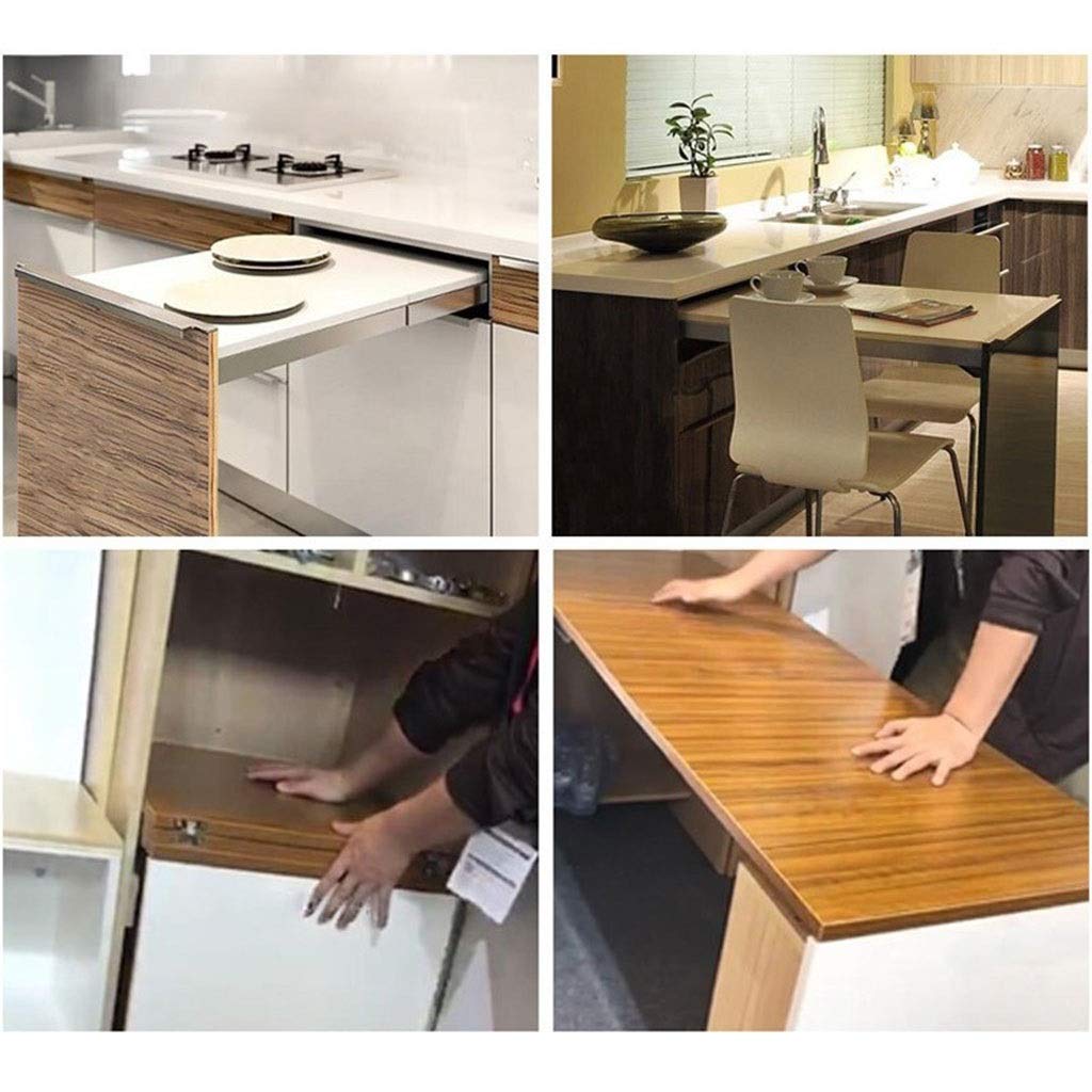 Bisagras de gabinete, Bisagra de riel guía de mesa plegable oculta de aluminio 1 juego(Open 1270mm)