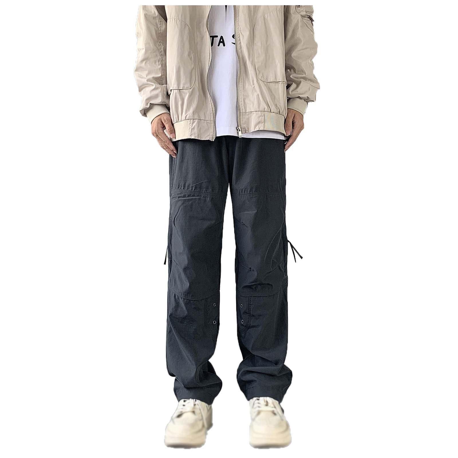 Pantalon Randonnée Homme Pantalons De Randonnée Jogging VTT Travail Sport Résistant Pluie Velo Chino Moto Toile Chantier Baggy Cycliste Pants Trekking Chaud XXL Taille Elastique Surpantalon