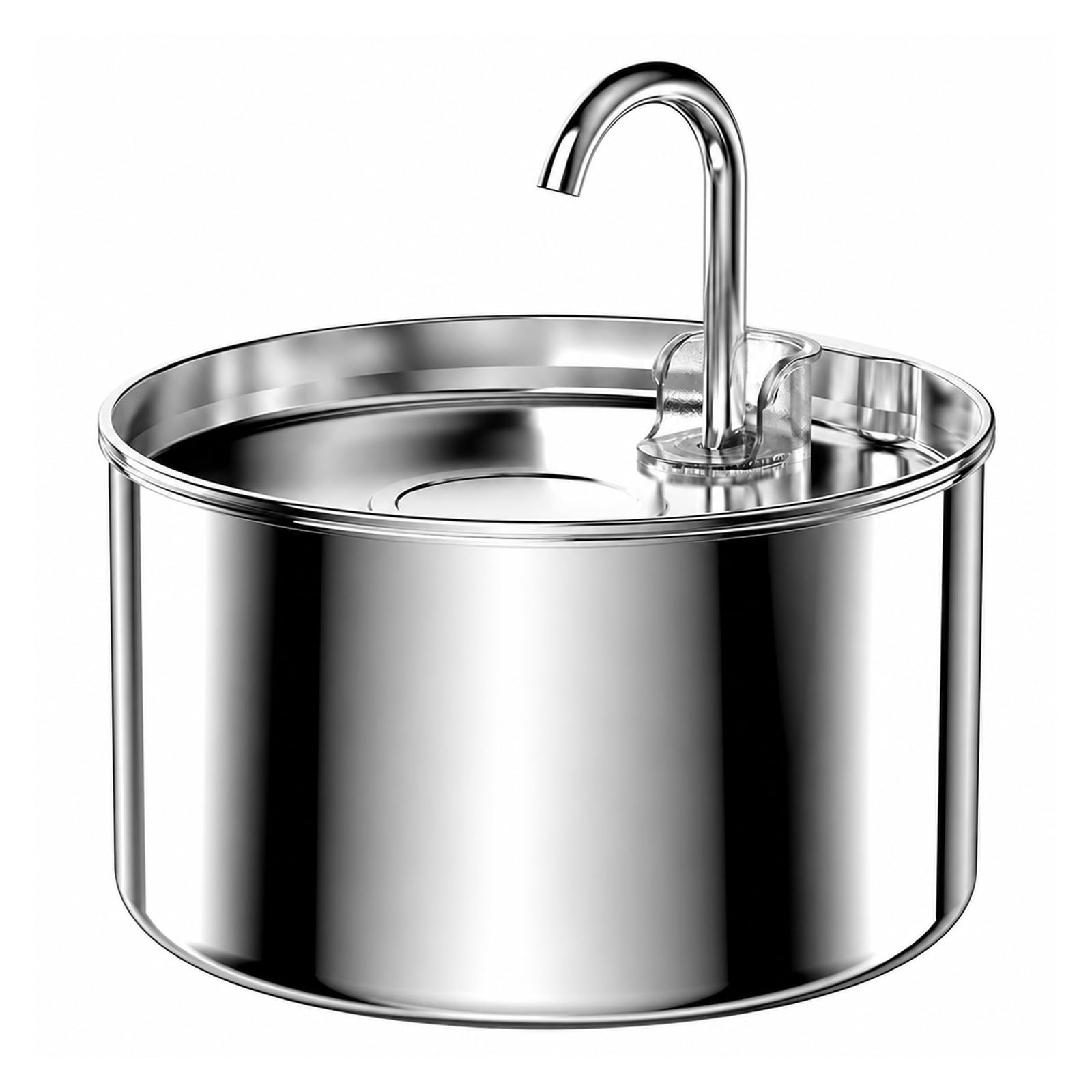 Fuente de Agua para Mascotas, Fuente de Agua automática Cat de 2,2 l/74 oz de Acero Inoxidable(Only 2.2L Fountain)