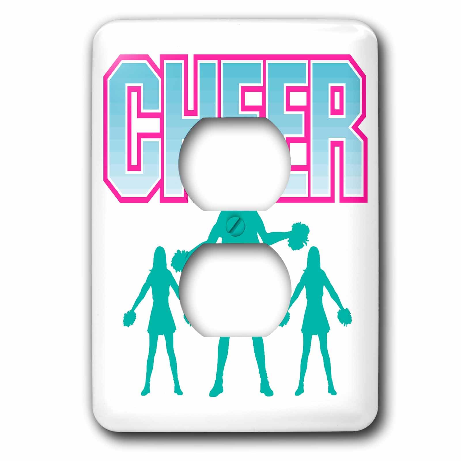 Pom-pom girl plaque 2 prises au graphisme multicolore sport