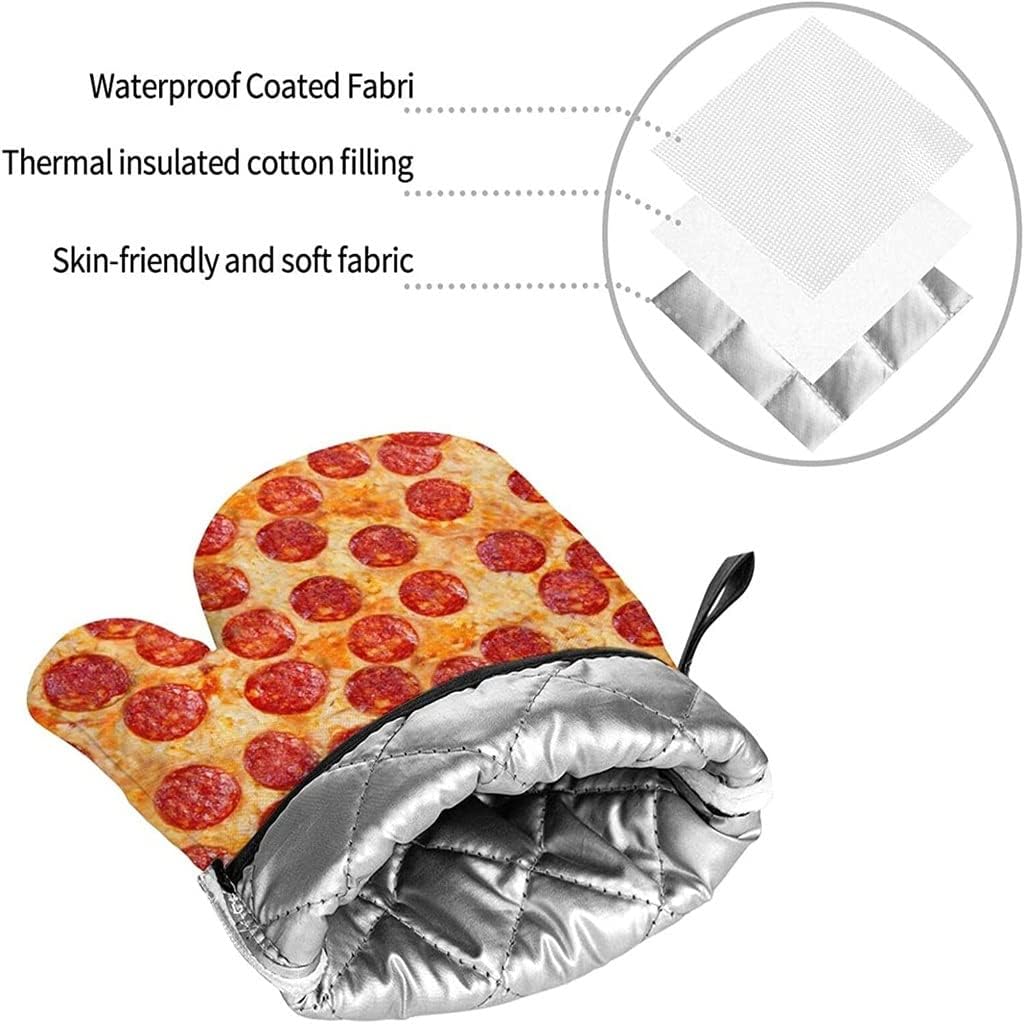 Oven Mitts and Pot Holders Sets of 4 Heat Resistant Non Slip BBQ Baking Grilling