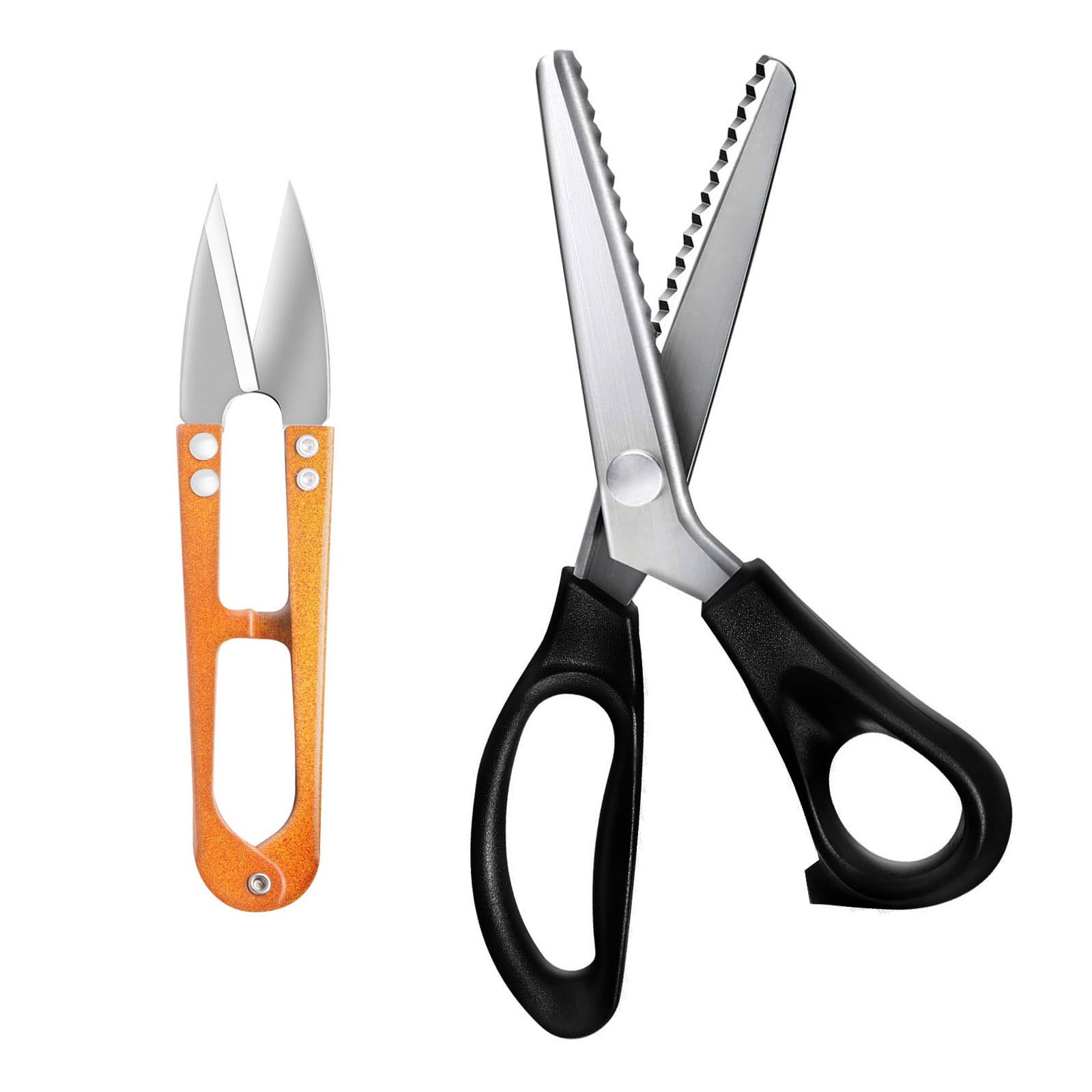 Shears Comfort Grips Crafts Zig Zag Cut Sewing Scissors, Professional Handheld Dressmaking, Pinking Shears, Zig Zag Craft Scissors Decorative Edge, Pinking Shears for Fabric Cutting