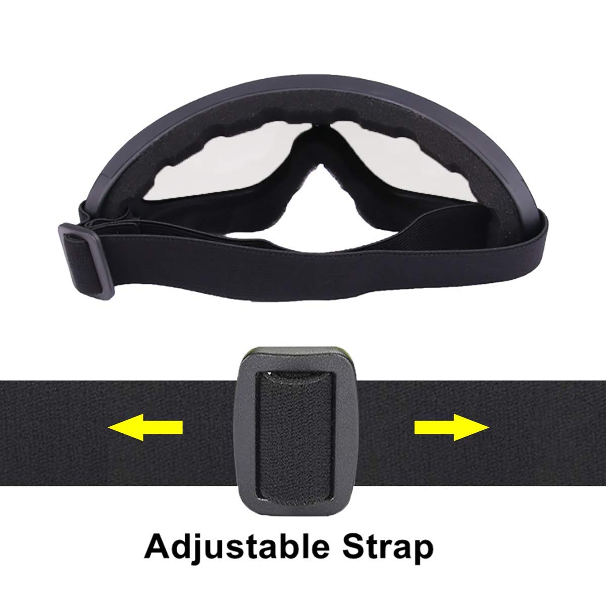 LJDJ Occhiali da moto – Set di 5 – Occhiali da cross per moto da cross, ATV, anti-UV, regolabili, per equitazione, offroad, combattimento, tattici, militari, per uomini, donne, bambini, ragazzi e