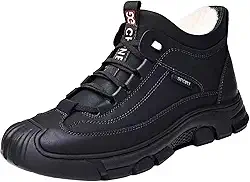 Botas de neve de inverno, botas curtas de inverno masculinas, sapatos de inverno sapatos de tornozelo para trekking