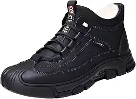 Botas de neve de inverno, botas curtas de inverno masculinas, sapatos de inverno sapatos de tornozelo para trekking
