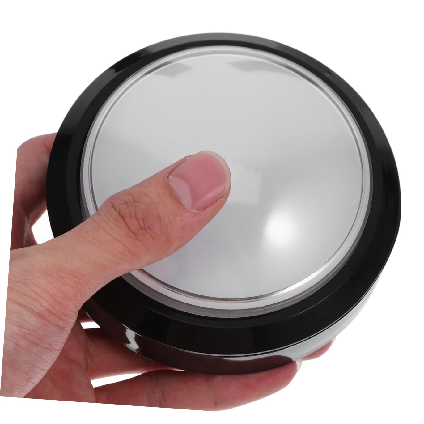 SUPVOX Pulsante di Ricambio Rotondo Luce Bianca per Macchina da Gioco, Interruttore a Microcontatto in ABS e Metallo per Giochi Arcade e Progetti DIY