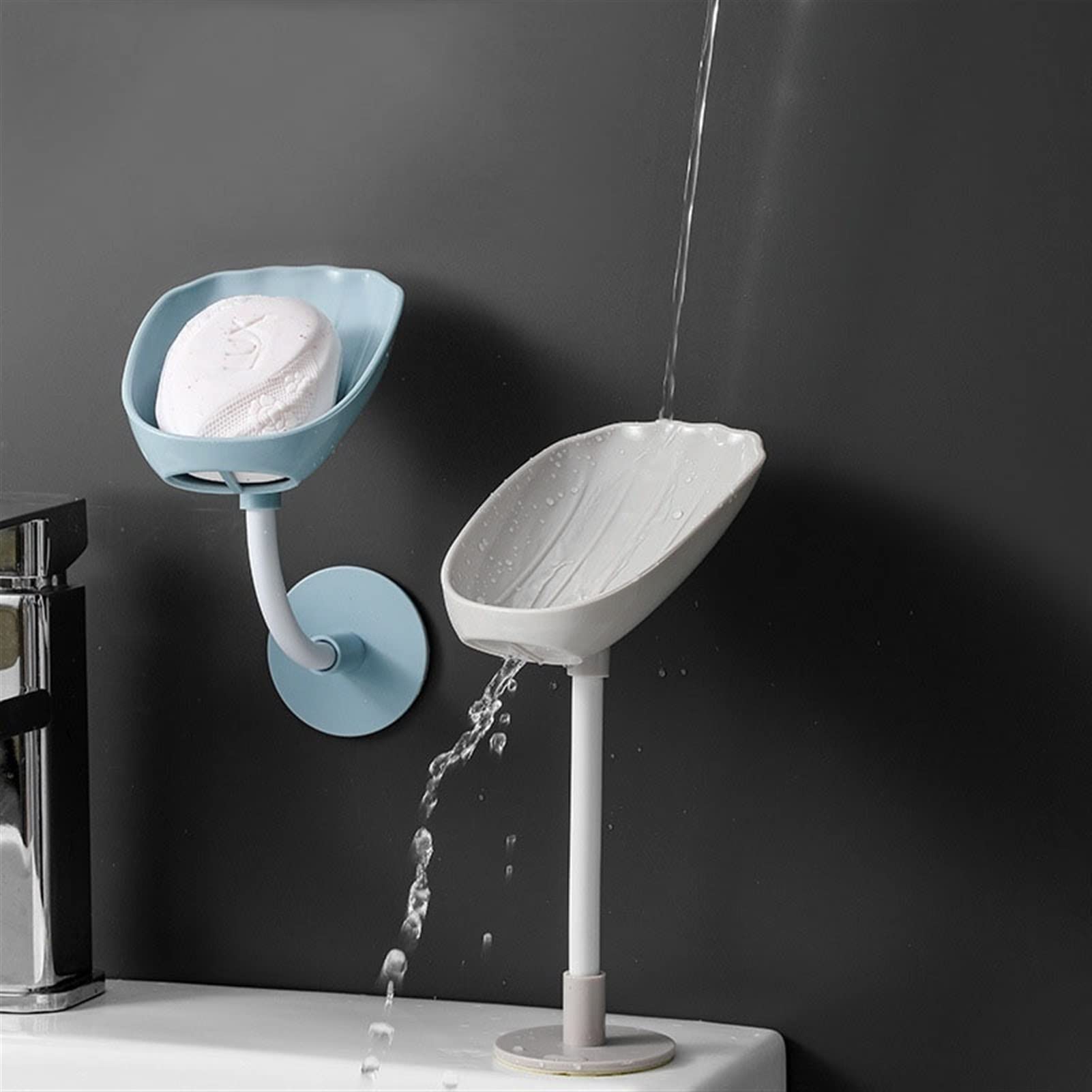 Caja de jabón, sin Perforaciones ni Pegado, Soporte para jabonera de Pared para baño, Ducha, Caja de jabón, Soporte para Esponja, contenedor de Almacenamiento de jabón